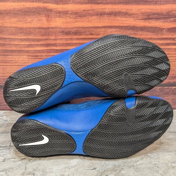 Nike Machomai 2 Mid Men\'s 7 Olympic Royal Blue Black Boxing Shoes 321819-410